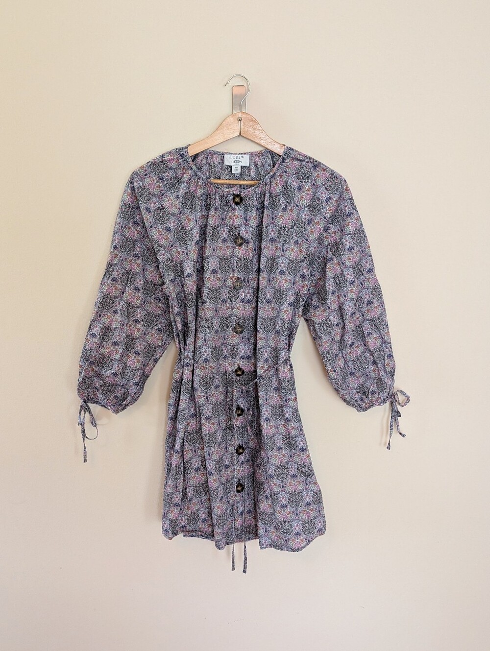 J Crew Liberty Print Floral Button-Front Dress